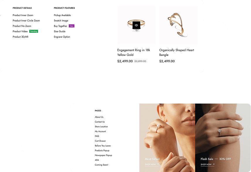 Vemus Jewelry Ecommerce project screenshot